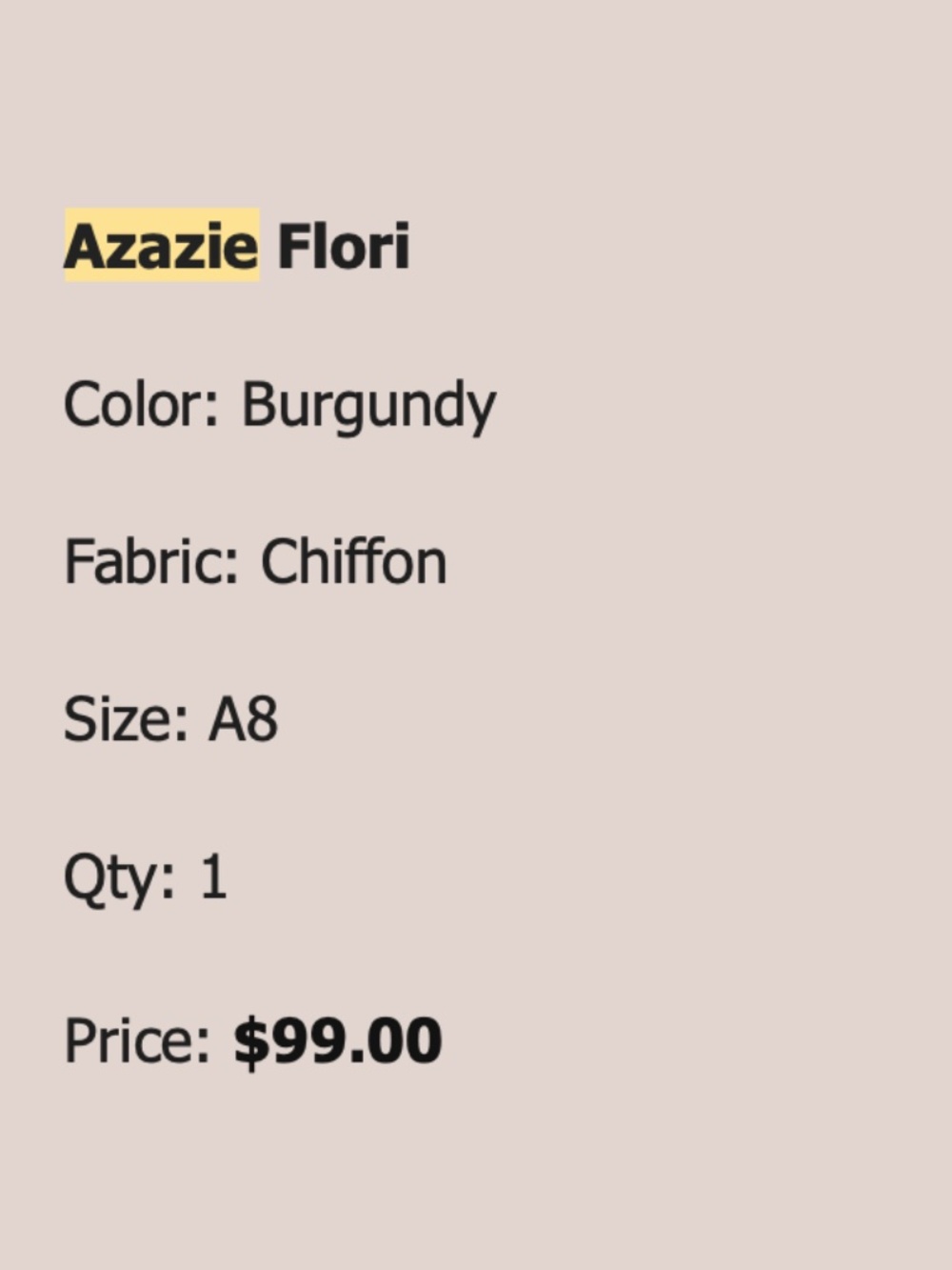 Azazie Chiffon Burgundy Dress (Cabernet) - Picture 3 of 3